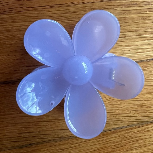 NWT Lilac floral bucket hat + flower claw hair clip, daisies, purple - Picture 4 of 4